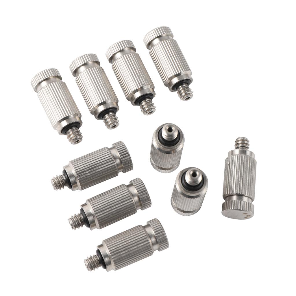 304 Stainless Steel 3/16" Thread High Pressure Atomization Nozzle Garden Landscaping Cooling Humidify Disinfection Sprayer 50Pcs