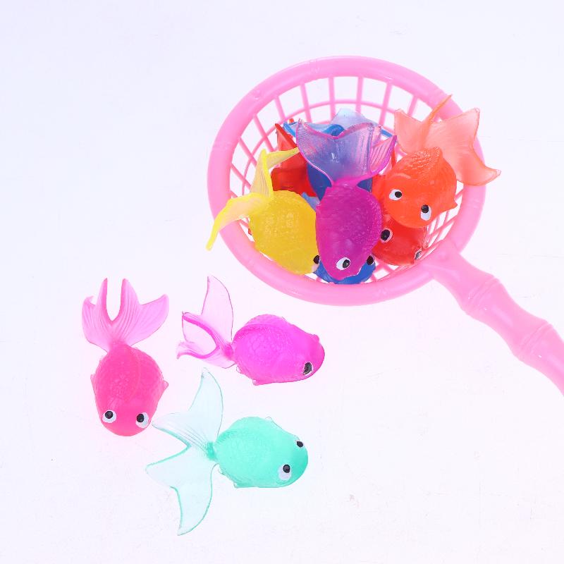 1 Set Toddlers Bathing Shower Gifts Kawaii Simulation Rubber Goldfish Baby Bath Water Play Games Toys For Kids