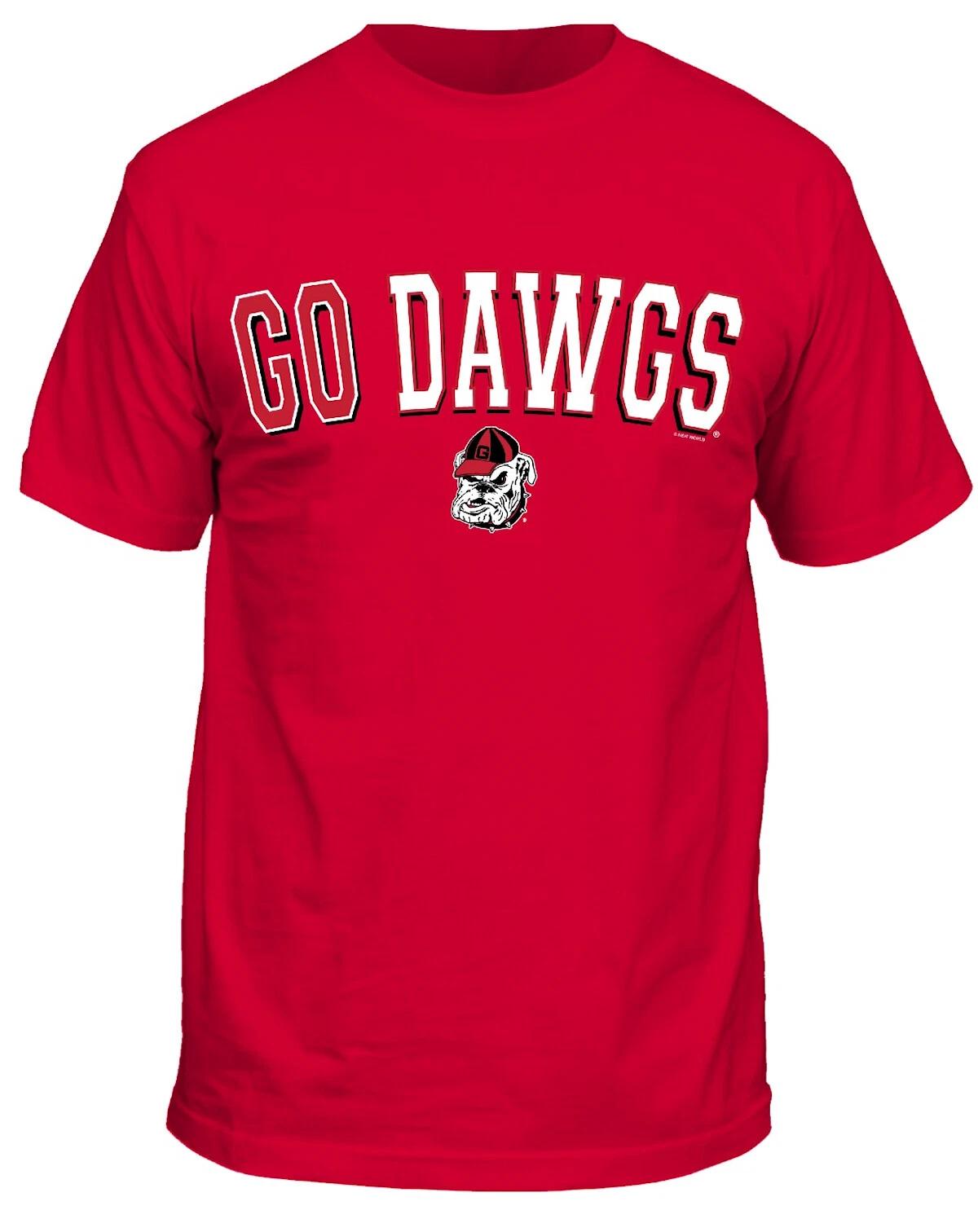 Georgia Bulldogs Men s Red Go Dawgs Short Sleeve T shirt S