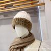 Thick Plush, Knitted Hat, Women's, Autumn and Winter Cold Resistant Woolen Hat, Warm Ear Protection, Small Face, Korean Version Big Head Circumference