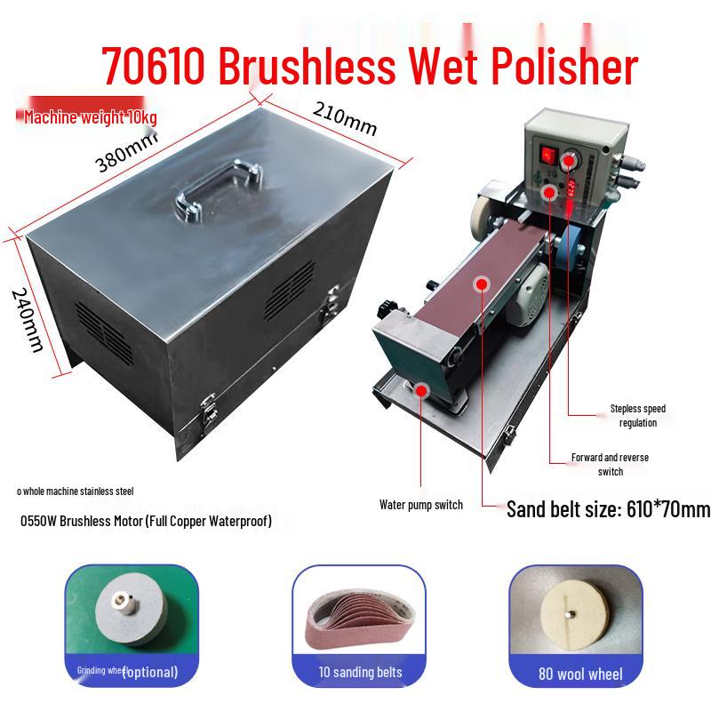 Portable Handheld Knife Sharpener with Fixed Angle Water Sharpener and Sand Belt Mechanism