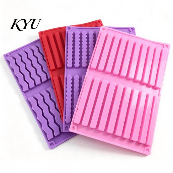Uniform Bar Shaped Cavities Silicone Chocolate Mold, 20 Non-stick Flexible Baking Tray, Heat Resistant Holiday Snack Crafting Tool Food-grade Mold for