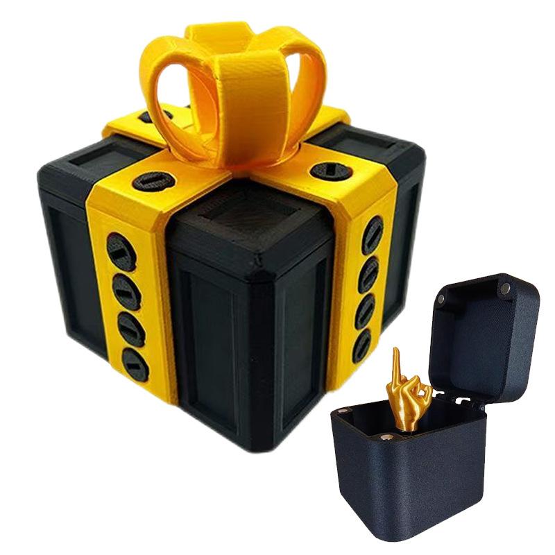 1 Juego de Dedo Medio Novedad Navideña Caja Sorpresa para Adultos Con Tornillos Impreso en 3D Divertido Regalo de Broma Regalo Molesto Para Amigos