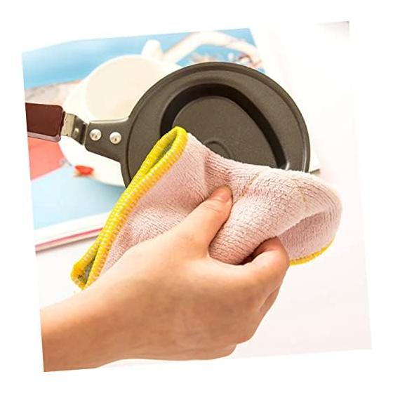 UKCOCO 5 Pack Microfiber Kitchen Towels, Highly Absorbent, Double-Sided Cleaning Cloths, Soft, Scratch-Resistant, Multi-Purpose for Kitchen,