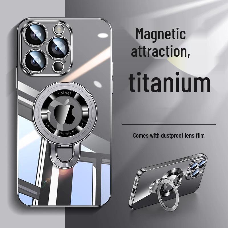 Magnetic Stand for iPhone 17 Pro Max Case: Ultra-thin, Drop-proof, Full Coverage PC Shell
