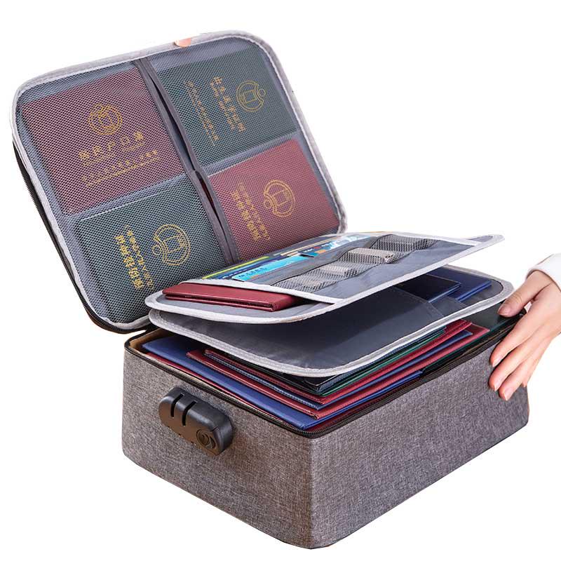 Multilayer Document Organizer Bag for Home: Household File, Birth Certificate Storage & Heavy Document Archive