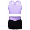 Mädchen Bikini Tankini Set Tank Top Shorts Zweiteiliger Sportanzug Activewear Kinder Balletttrikot Sportset Tanzkleidung