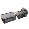 3pcs Metal Wire Storage Basket Large Capacity Decorative Sturdy Iron Art Storage Basket for Books Snacks Makeup