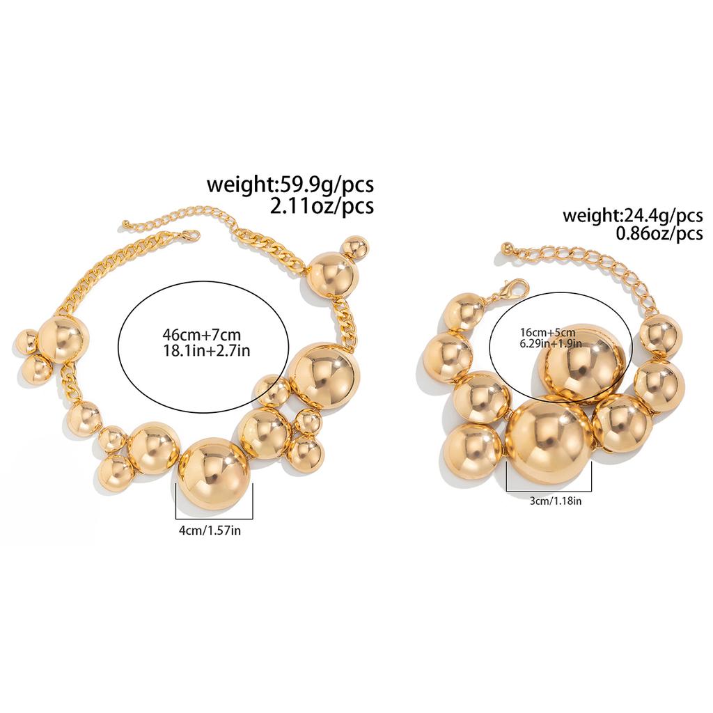 Ingemark Hip Hop Punk Semicircle Chain Necklace Bracelet for Women 2026 Trend Classic Metal Link Grunge Jewelry Steampunk Men