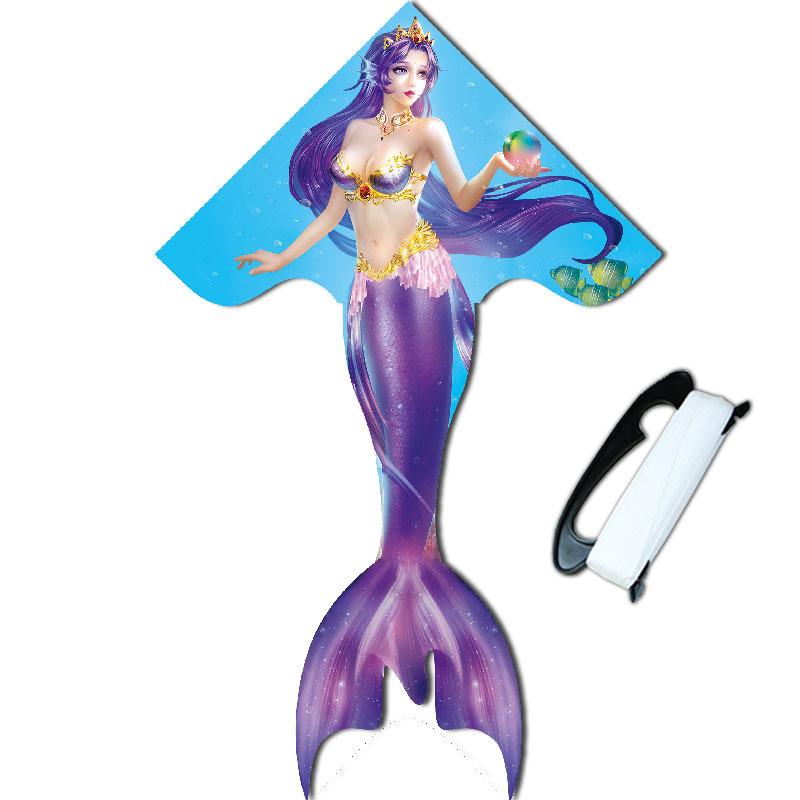 

Mermaid Ocean Animal Kite Featuring Glass Fiber Framework For Children And Family Activities