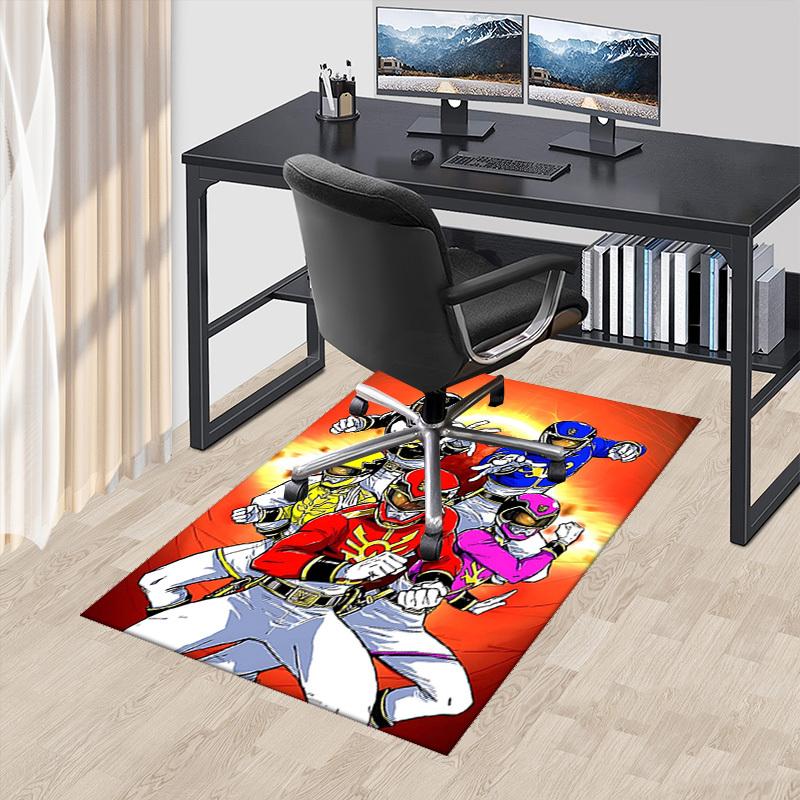 

1pc Power Rangers Red Ranger Chair Mat - Anime Cartoon Design, Non-Slip Carpet for Office, Home Decor, Living Room, Bedroom, Game Room - Perfect Gift 60cm by 90cm