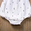 H1208 Summer Infant Ruffle Jumpsuit - Cartoon Print Baby Romper