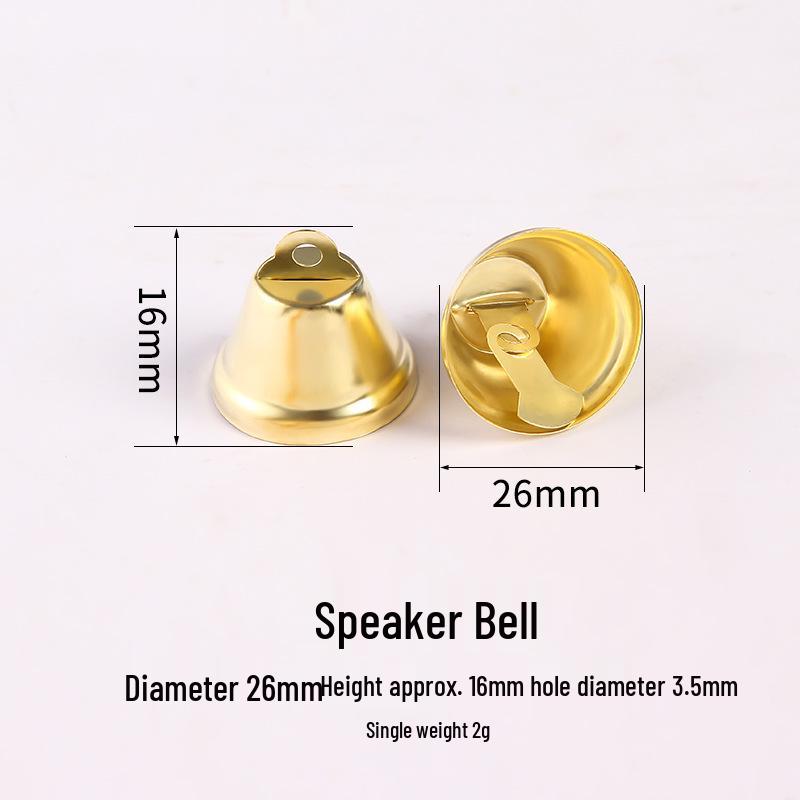 Otevřená trubka Vánoční zvonek ozdoba - 10-50mm Kovová závěsná zvonkohra