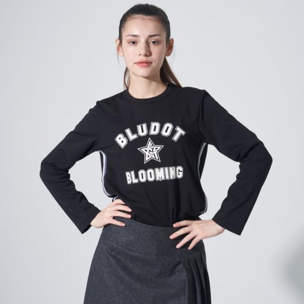 Blu DoT Long Sleeve Graphic PrinT T shirT Bk 085