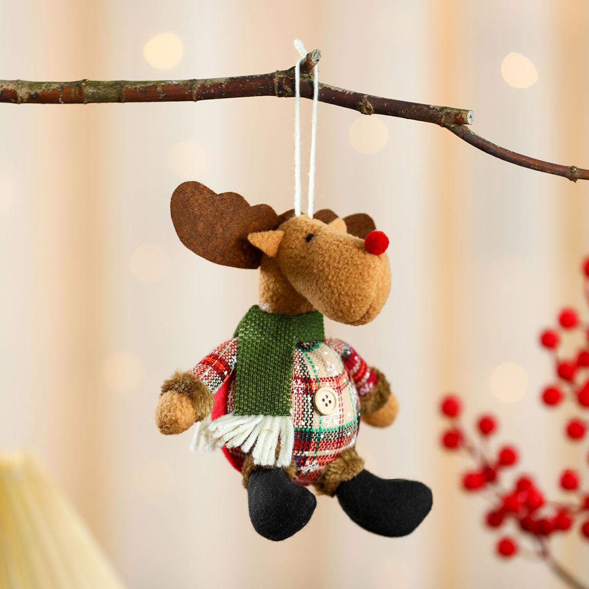 

Рождественские стереошотландские пуговицы-шарики Рождественские подвески Рождественские украшения Подвесные украшения для елки deer