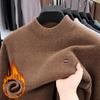 Men's Winter Wool Sweater: Warm, Thickened, Round Neck Casual Knit