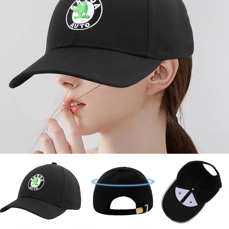 Car Outdoor Summer Sports Hat Baseball Caps Adjustable Sunscreen Hat For Skoda Octavia Rapid Fabia Superb Kodiaq Scala Kamiq MK4 EH4