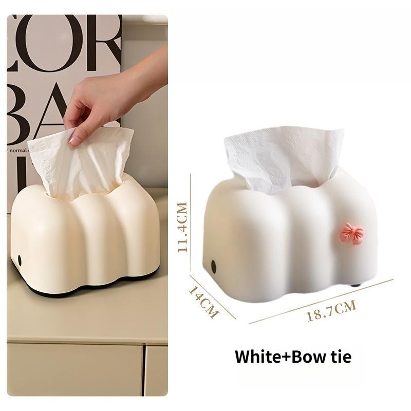 Cloud Lift Tissue Box Spring Mechanism Stylish Desktop Paper Holder for Living Room Home Decor Creative Ins Style
