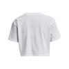 Under Armour Solid Color Crew Neck Pullover Short Sleeve T-Shirt Women Tops White 1376751-100