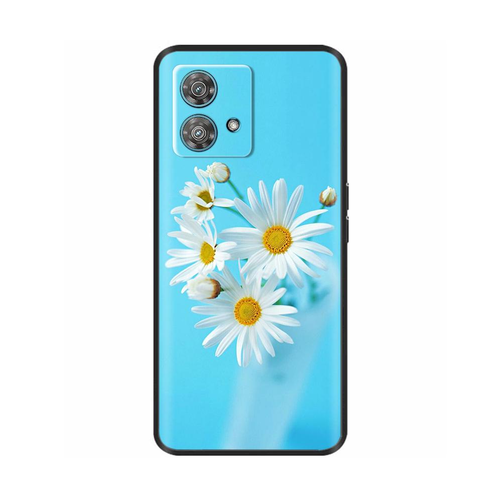 For Motorola Edge 40 Neo Case Cute Soft Black Silicone Phone Back Cover for Moto Edge40 Edge 40 Neo Protective Shell Cases Coque