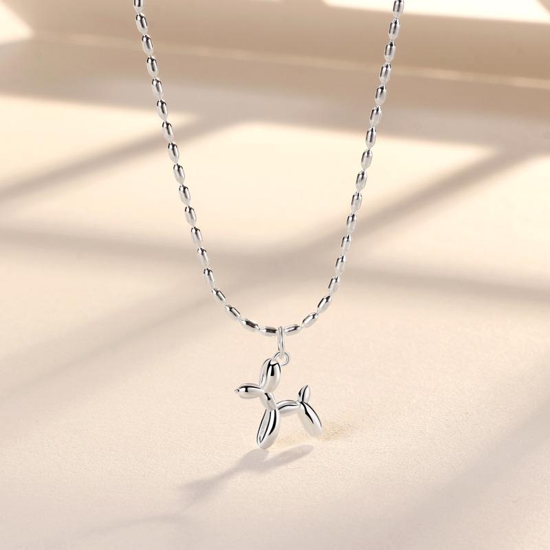 

Ожерелье в виде воздушного шара для собак, женское, корейское, нишевое, милое, изысканное, с высоким дизайном, кулон в виде щенка, цепочка на ключицу