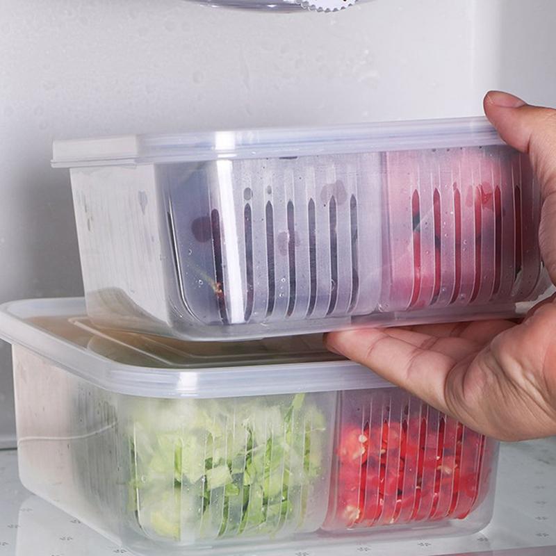 4 mřížky Potraviny Ovoce Úložný box Organizéry do chladničky a mrazničky
