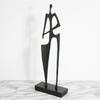 Abstract Human Sculpture Elongated Standing Figure Ornament Marble Base