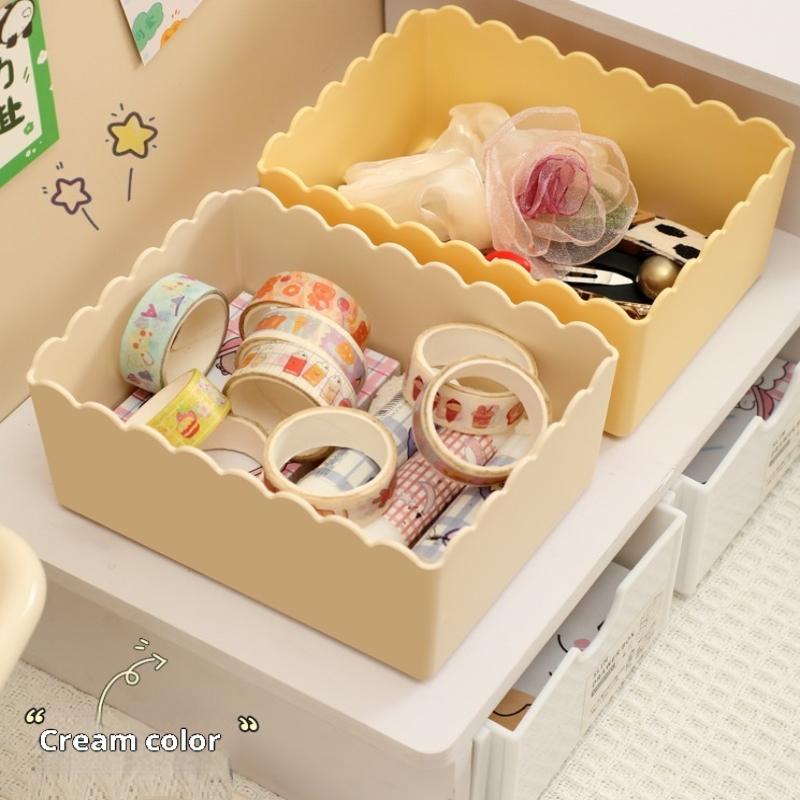 1 Stück Desktop-Aufbewahrungsbox Kosmetik-Organizer Kunststoff-Aufbewahrungsbox Kleinkram Snack-Aufbewahrungskorb Badezimmer Küchen-Organisationsbox