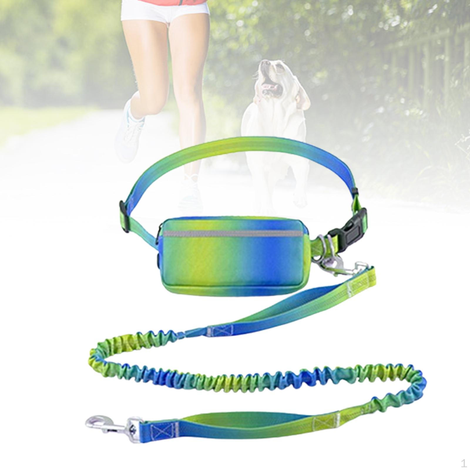 

Поводок для собак с сумкой Hands Free Jogging Pet Supplies Светоотражающий шов