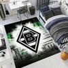 Tapis imprimé logo lumineux du stade de Borussia Mönchengladbach, Tapis de sol antidérapant pour salon, chambre à coucher, décoration intérieure