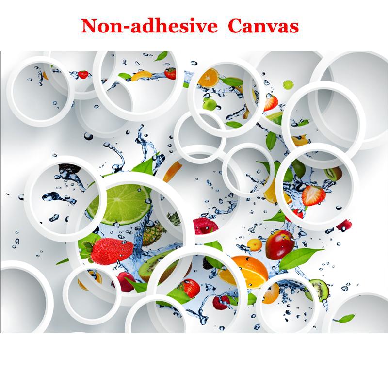

Custom Mural Wallpaper Modern Abstract Art 3D Stereoscopic White Circle Fruits Large Wall Painting Restaurant Kitchen Wallpaper 300cm (W) x 200cm (H)