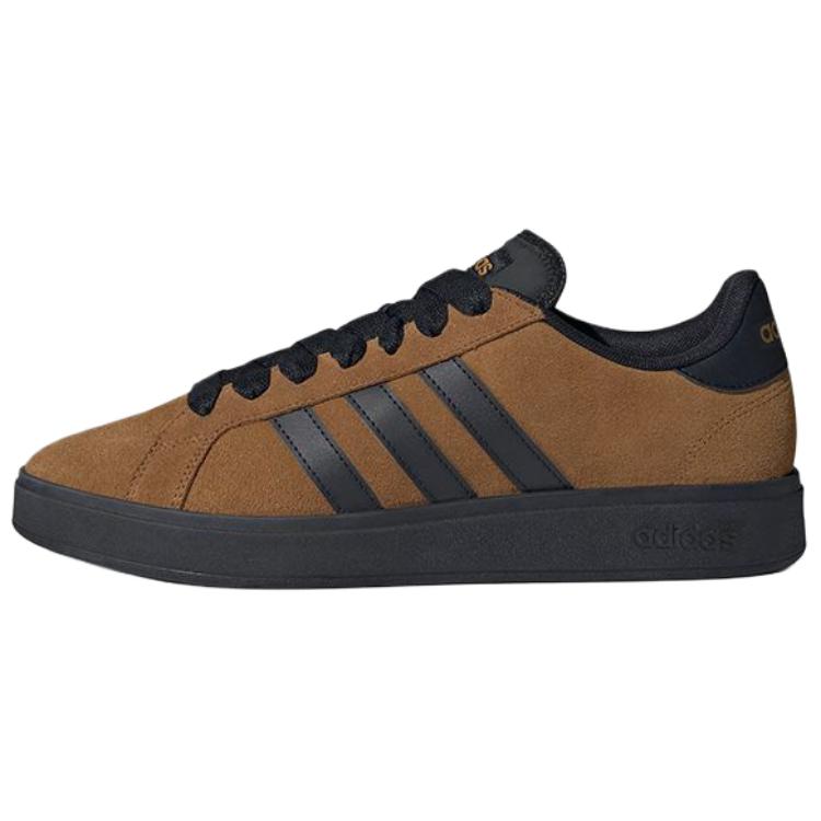 Adidas Grand Court Base 00s Comfortable Versatile Durable Low-Top Sneakers Unisex Sneakers Brown Black KK1404