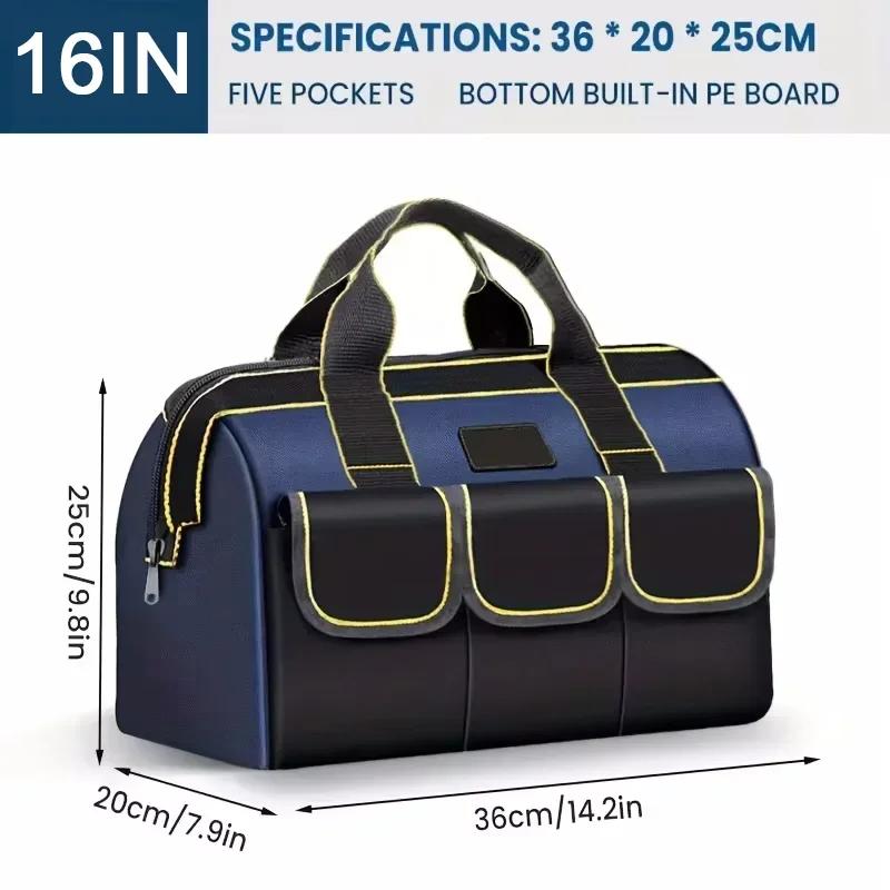 

16in/18in Anti-wear, Waterproof, Large-capacity Portable Storage Handbag for Electricians and Woodworkers
