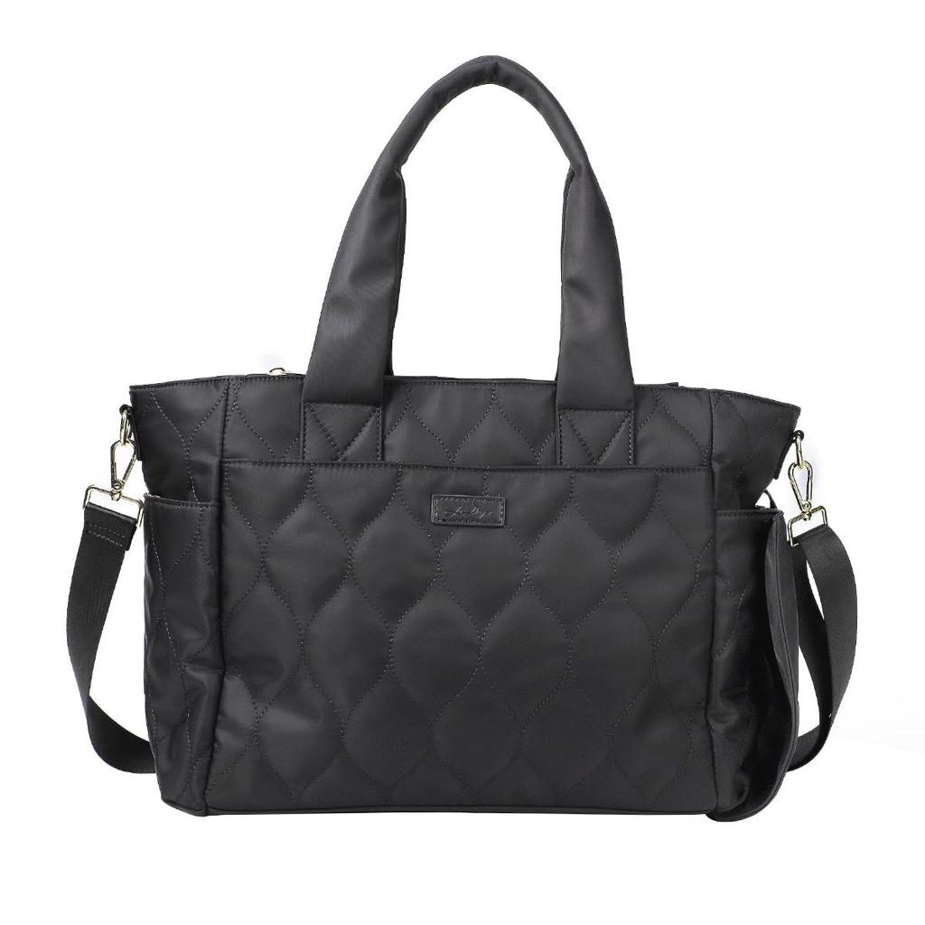 Lizdays Tote Bag for 2-Way Women, Nylon, Water-Repellent (Black)