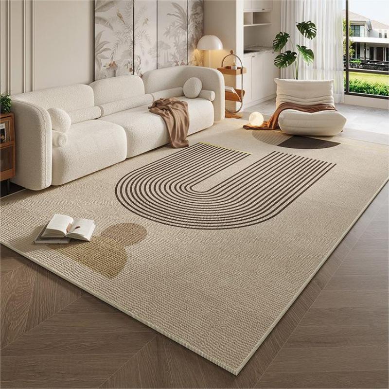 Cream Style Simple Carpet for Living Room Sofa Mat Anti-slip Easy To Clean Bedroom Wardrobe Room Mat Home Decoration