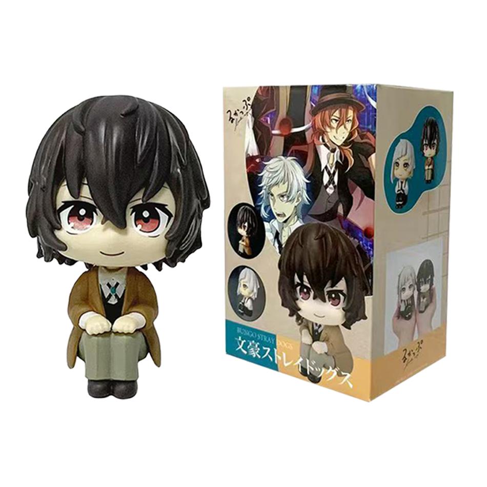 NEW 10cm Bungou Stray Dogs Anime Figure Look Up Nakajima Atsushi Action Figure Q Version Dazai Osamu Figurine PVC Collection Toy