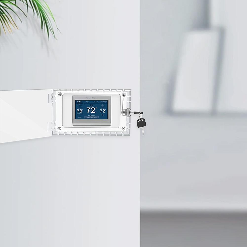 Thermostat Lock Box with Key Clear Large Thermostat Cover Acrylic Thermostat Guard Thermostat Case for Home Thermostat On Wall