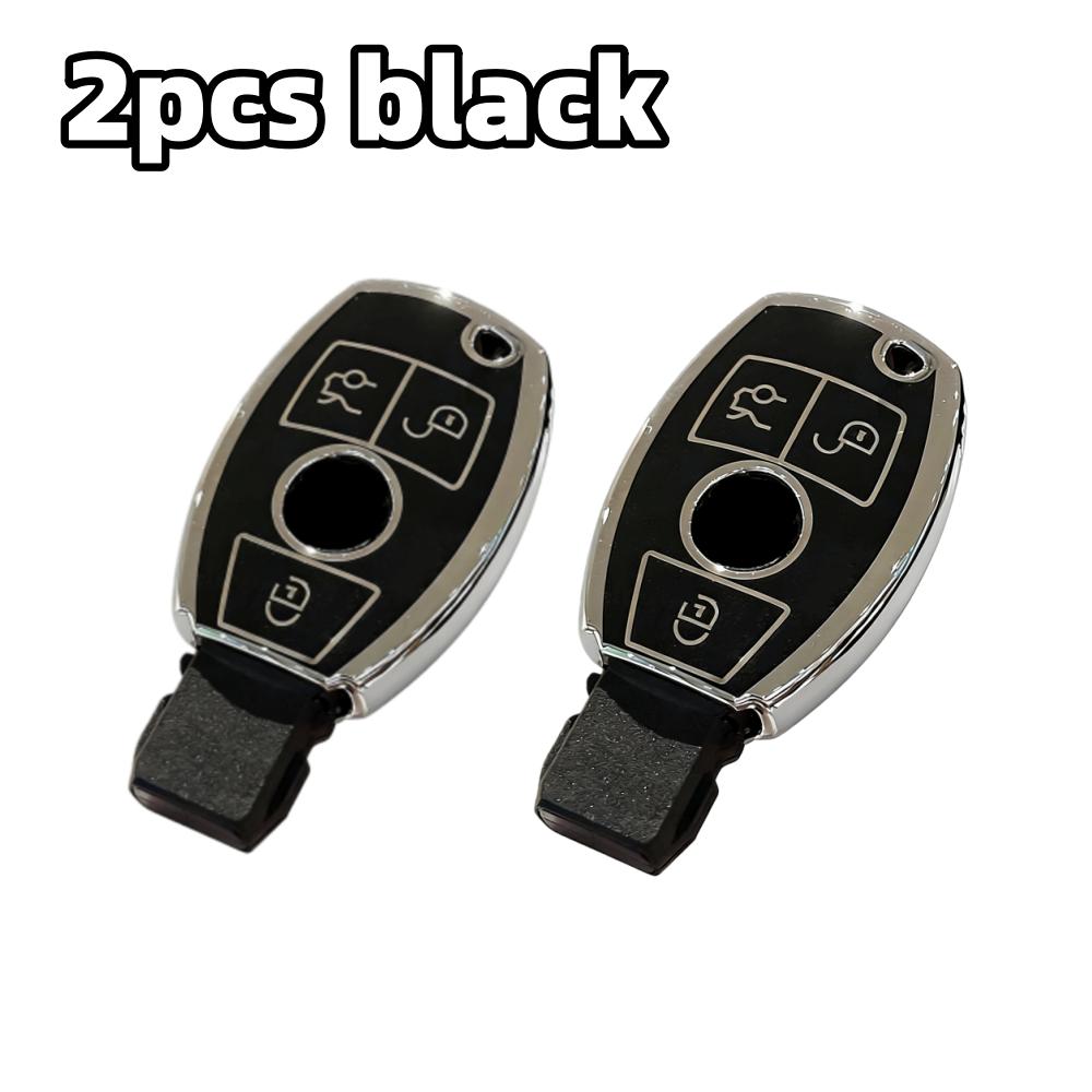 

2pcs Car Key Case Covers For Mercedes Benz CLA GLA GLC GLK W176 W463 W251 A B C E S Class W204 W211 Accessories