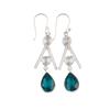 Apatite Gemstone 925 Sterling Silver Jewelry Handmade Drop/Dangle Earrings 2.4" EE-86-12