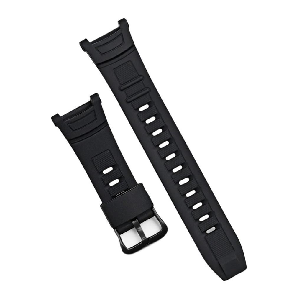 CSNVSAS TPU Silicone Strap for Casio PROTREK Series Replacement Sport Waterproof Resin Watch Band Bracelet PRW-1500 PAW-1500 PRG-130 - Men's (Black