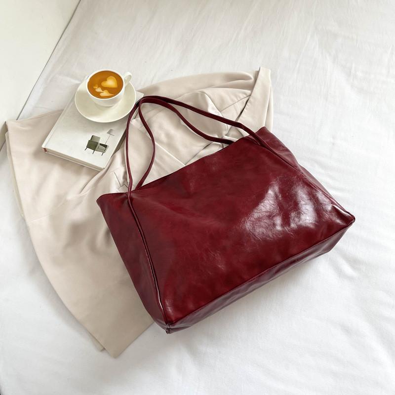 Stylish Large Capacity Pu Tote Bag For Women 2023 Retro Trendy Handbag