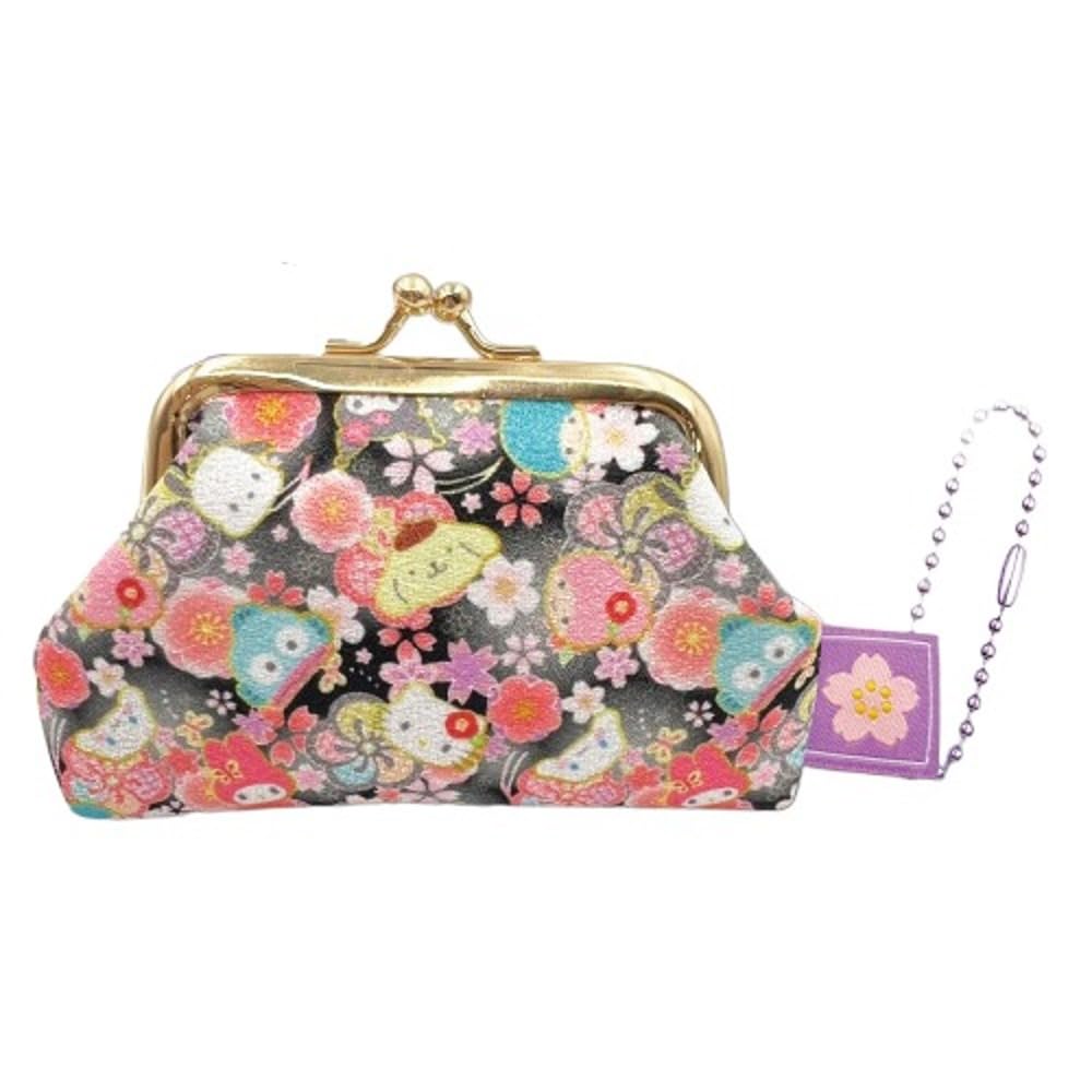 

Hatayama Shoji Mini Clasp Pouch Karaful Japanese Pattern Kuromi x W11cm 33202442 H8.5