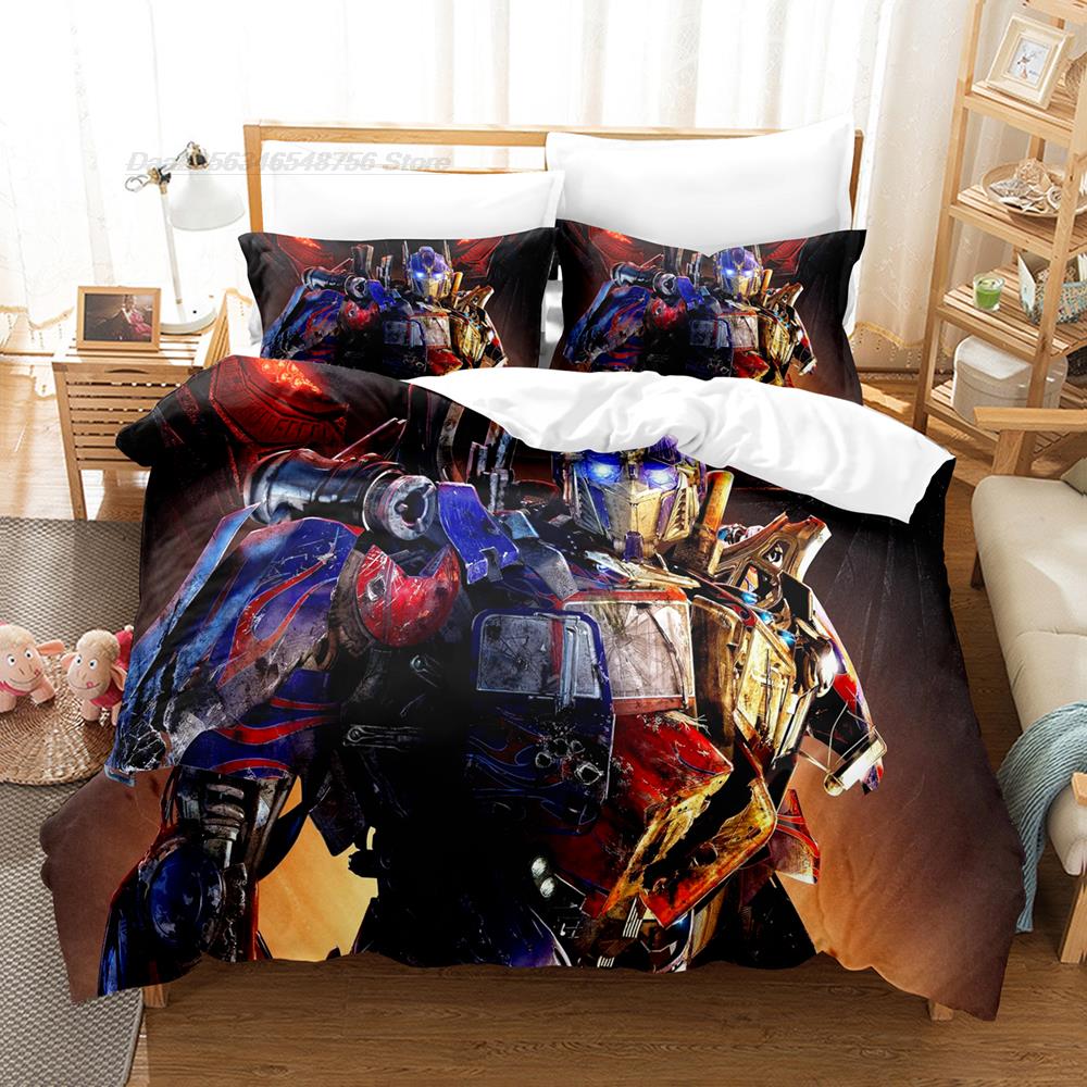 Transformers Bedding Set Single Twin Full Queen King Size Bed Set Aldult Kid Bedroom Duvetcover Sets 3D Print 2022 bed sheet set