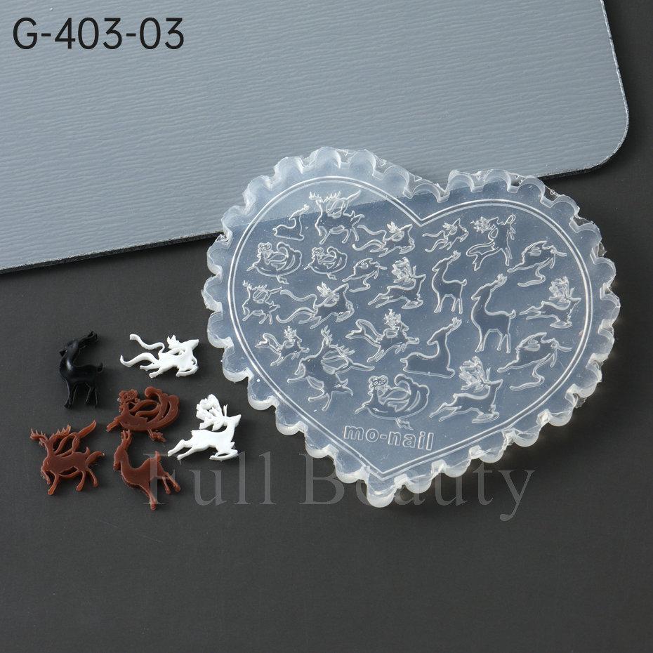 Nail Art Silicone Mold, Mushroom Tulip Peach Blossom Flower Leaf Mango Three-Dimensional Engraving Mold