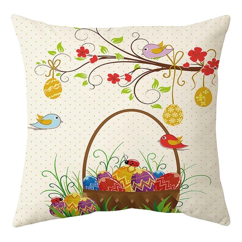 Happy Easter Decoration For Home  Rabbit Eggs Pillowcase Bunny   Supplies Party Favor Gifts 45*45cm