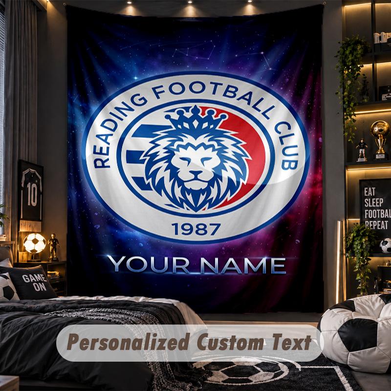 TapestryReading FC Custom Name Text Personalized Wall Hanging Tapestry Home Wall Decor