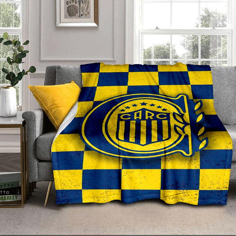 Rosario Central Crest Portable Blanket/Soft Blanket Bedding Blanket Suitable for Travel Camping Living Rooms Offices Sofas Fan Gifts