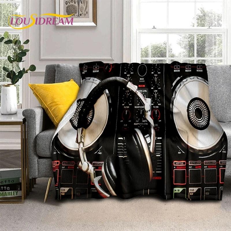 Vinylová deska Hudba DJ Displej Páska Měkká flanelová deka na postel Ložnice Pohovka Piknik, Přehozová deka na přikrytí Venkovní volný čas Dárek