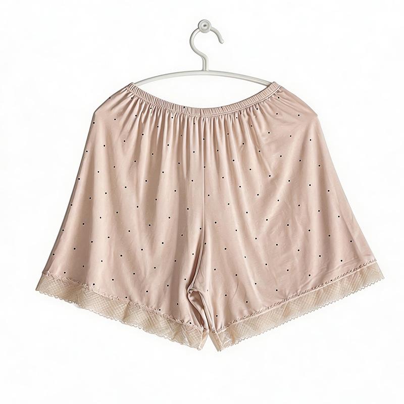 

Summer 2026 Minimalist Polka Dot Silk-Like Loose Shorts - Cool, Anti-Exposure, Versatile for Home or Outdoor Wear One Size (recommended 80-135 jin)