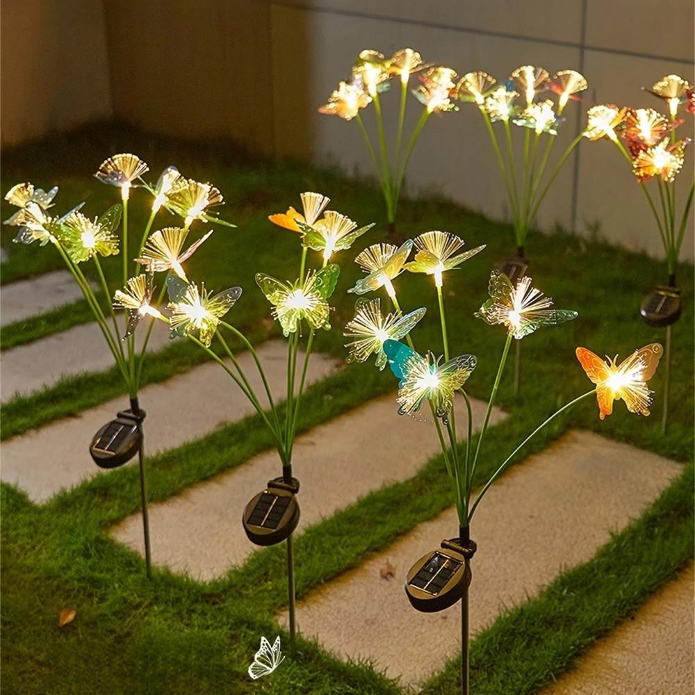 Solar LED Fiber Optic Butterfly Light: Waterproof Garden, Lawn & Courtyard Decoration